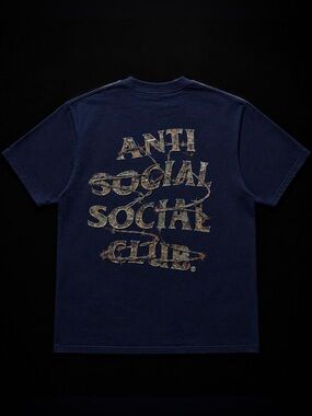 Anti Social Social Club Buck Tee Camo Barbed Wire - Size XL - NWT